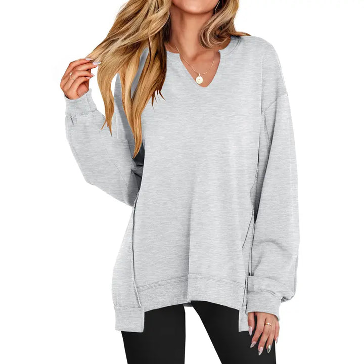 Verolyn - Oversized V-Neck Sweatshirt
