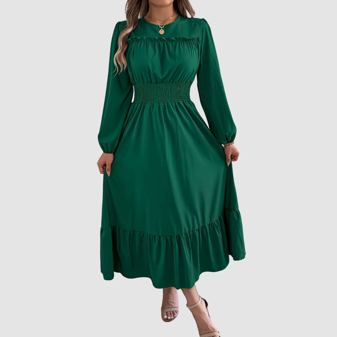 Verolyn - Ruffled Hem Midi Dress