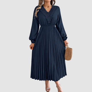 Verolyn - Lace V-Neck A-Line Dress