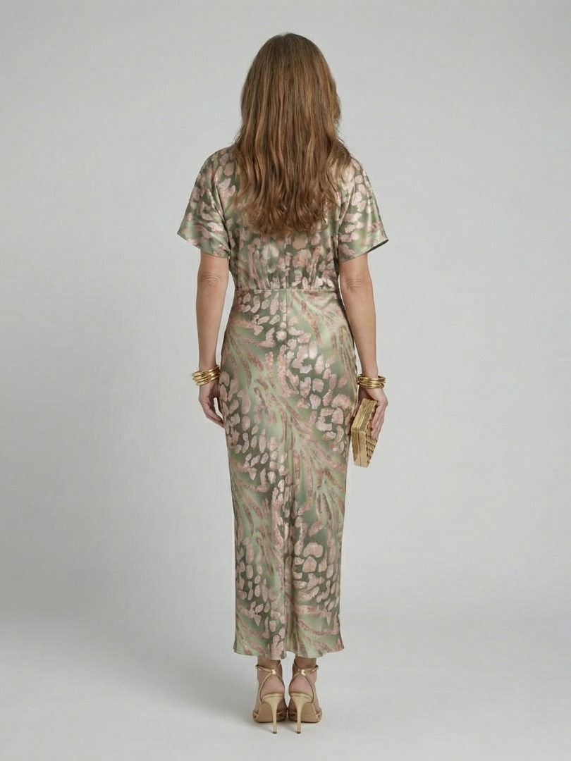 Twist Front Midi Dress in Sage Green — VerolynBoutique