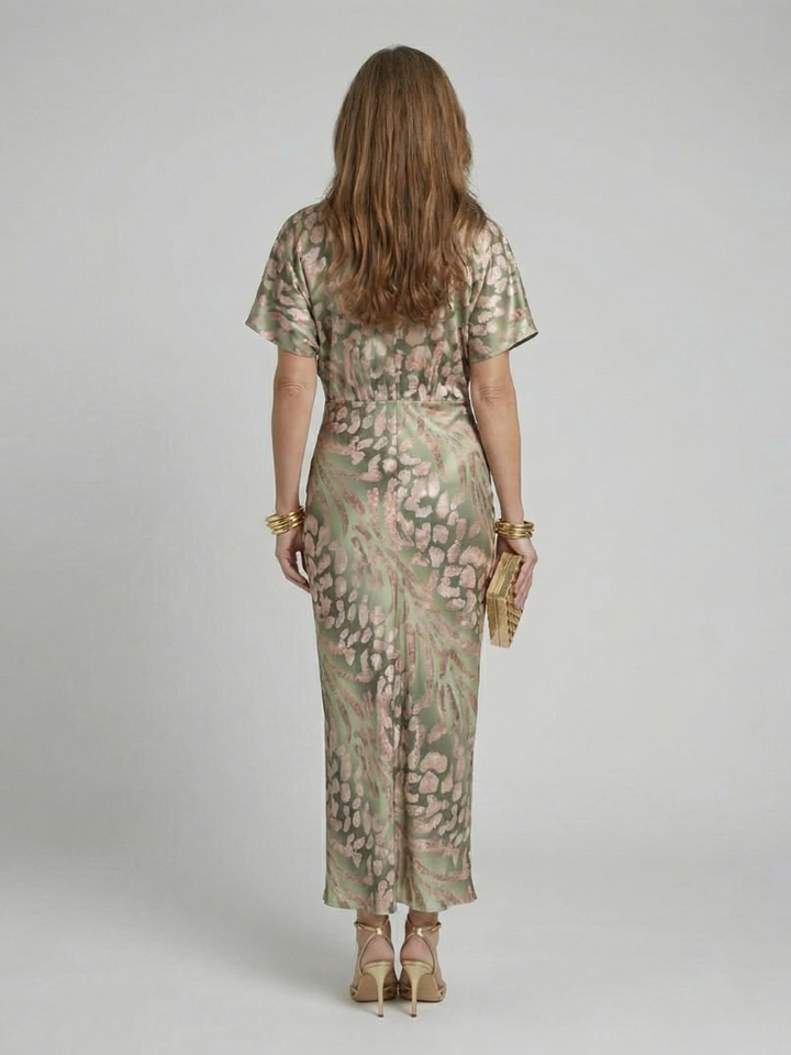 Twist Front Midi Dress in Sage Green — VerolynBoutique