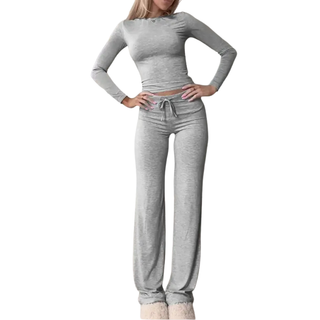 Verolyn - Slim Crop Tee Trouser Set