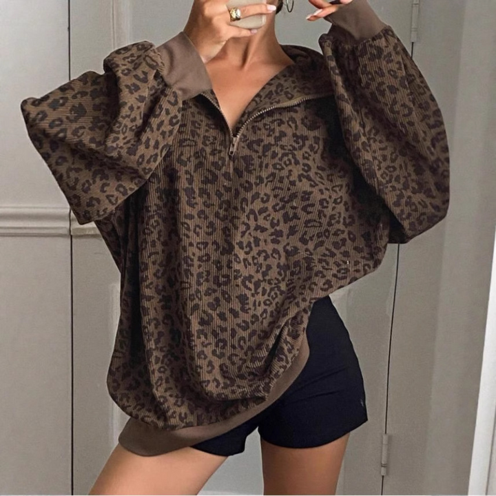 Verolyn - Leopard Print Sweatshirt