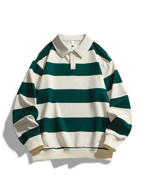 Verolyn - Striped Collar Sweatshirt