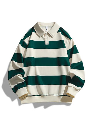 Verolyn - Striped Collar Sweatshirt