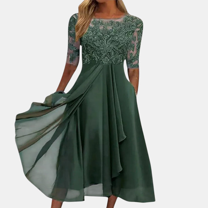 Verolyn - Classic Lace Midi Dress