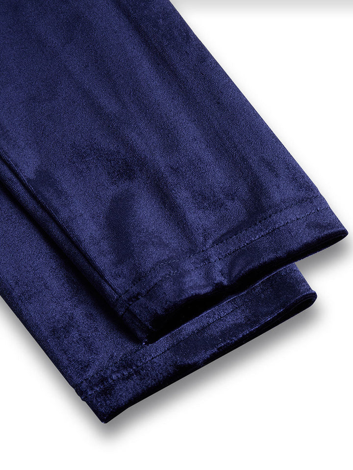 Verolyn - Navy Velvet Midi Dress