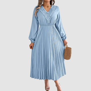 Verolyn - Lace V-Neck A-Line Dress