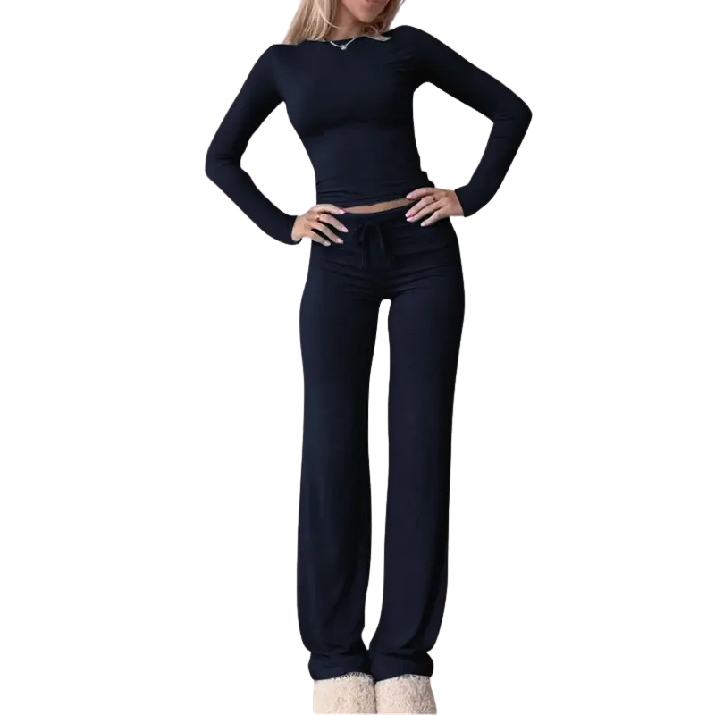 Verolyn - Slim Crop Tee Trouser Set