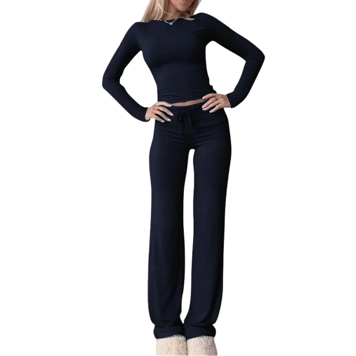 Verolyn - Slim Crop Tee Trouser Set