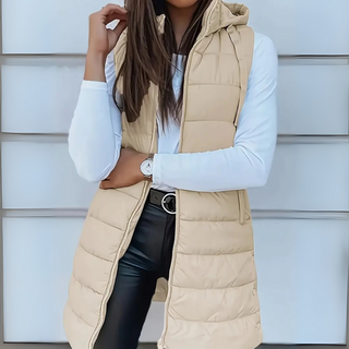 Verolyn - Hooded Long Puffer Vest