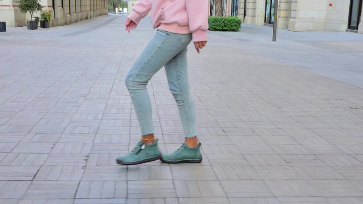 Wide-Toe Comfort Sneakers in Green — VerolynBoutique