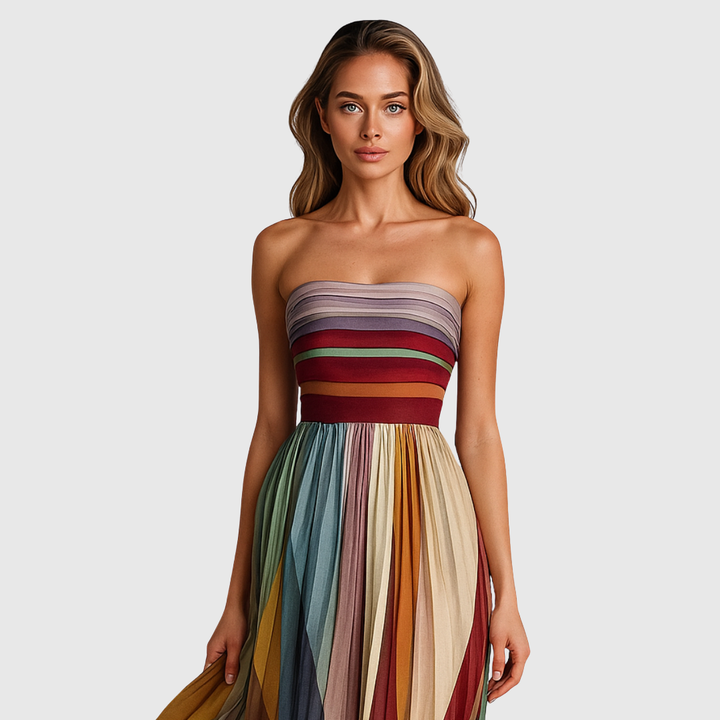 Verolyn - Pleated Evening Dress