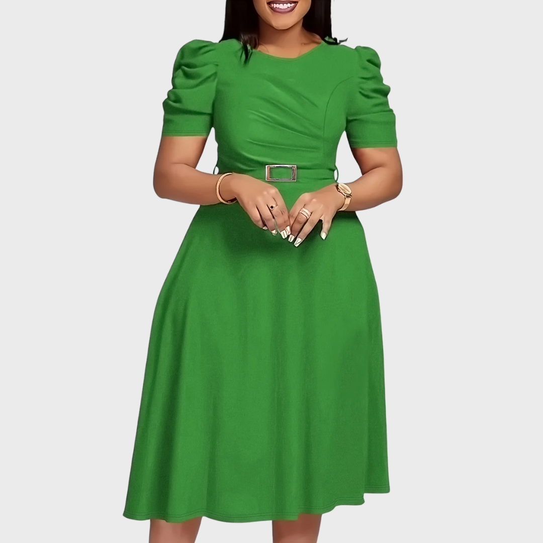 Verolyn - Ruched Soft-Touch Midi Dress