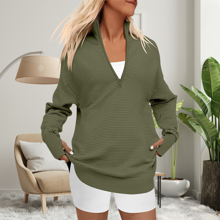 Verolyn - Quarter Zip Collared Pullover