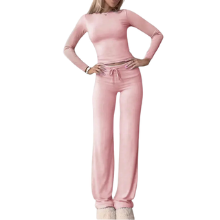 Verolyn - Slim Crop Tee Trouser Set