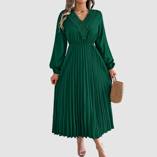Verolyn - Lace V-Neck A-Line Dress