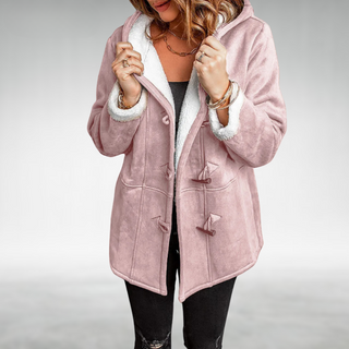 Toggle Front Fleece-Lined Coat in Pink — VerolynBoutique