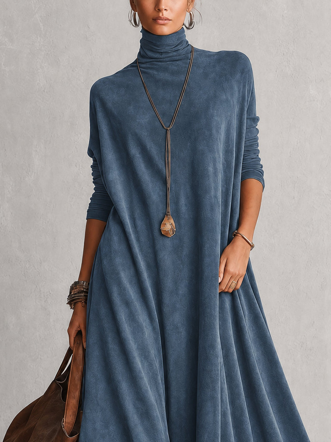 Verolyn suede-look lace hem maxi dress – view 11