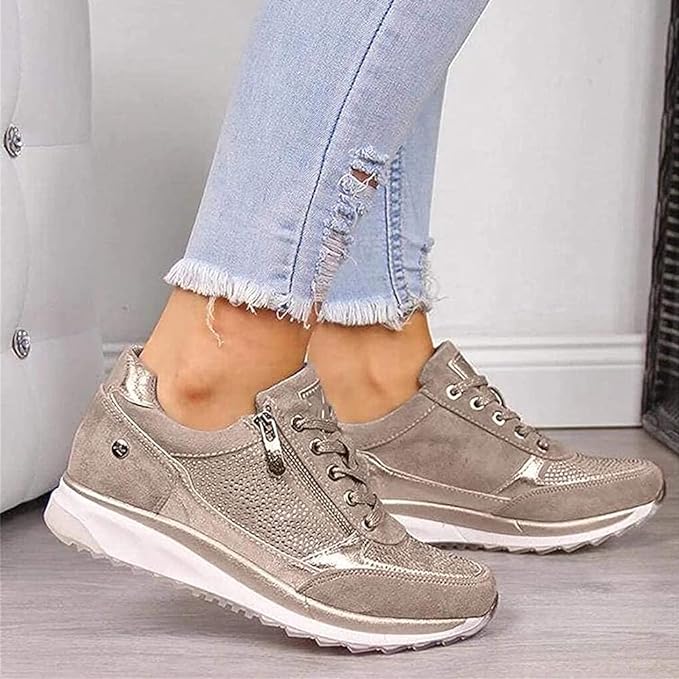 Verolyn easy zip comfort shoes in beige