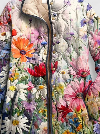 Meadow Flower Quilted Jacket in Multicolour — VerolynBoutique