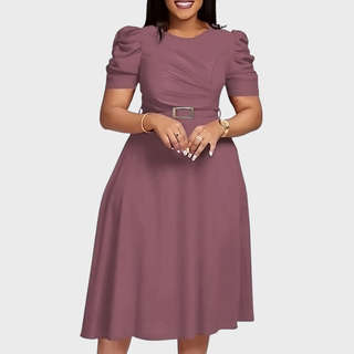 Verolyn - Ruched Soft-Touch Midi Dress