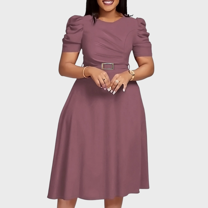 Verolyn - Ruched Soft-Touch Midi Dress