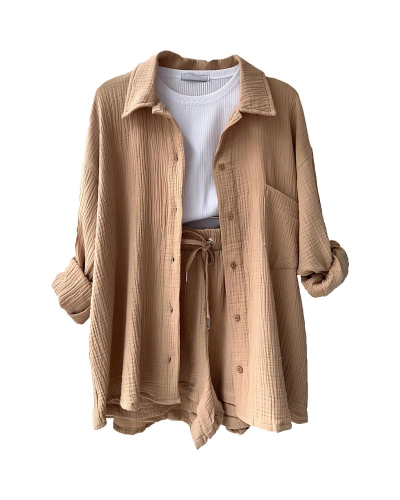 Verolyn - Button-Up Shorts Set