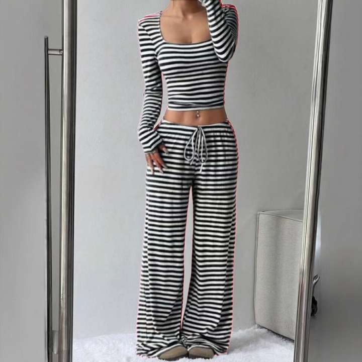 Verolyn - Relaxed Crop Top &amp; Trouser Lounge Set