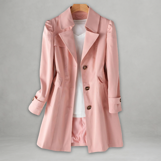 Tailored Autumn Trench Coat in Pink — VerolynBoutique