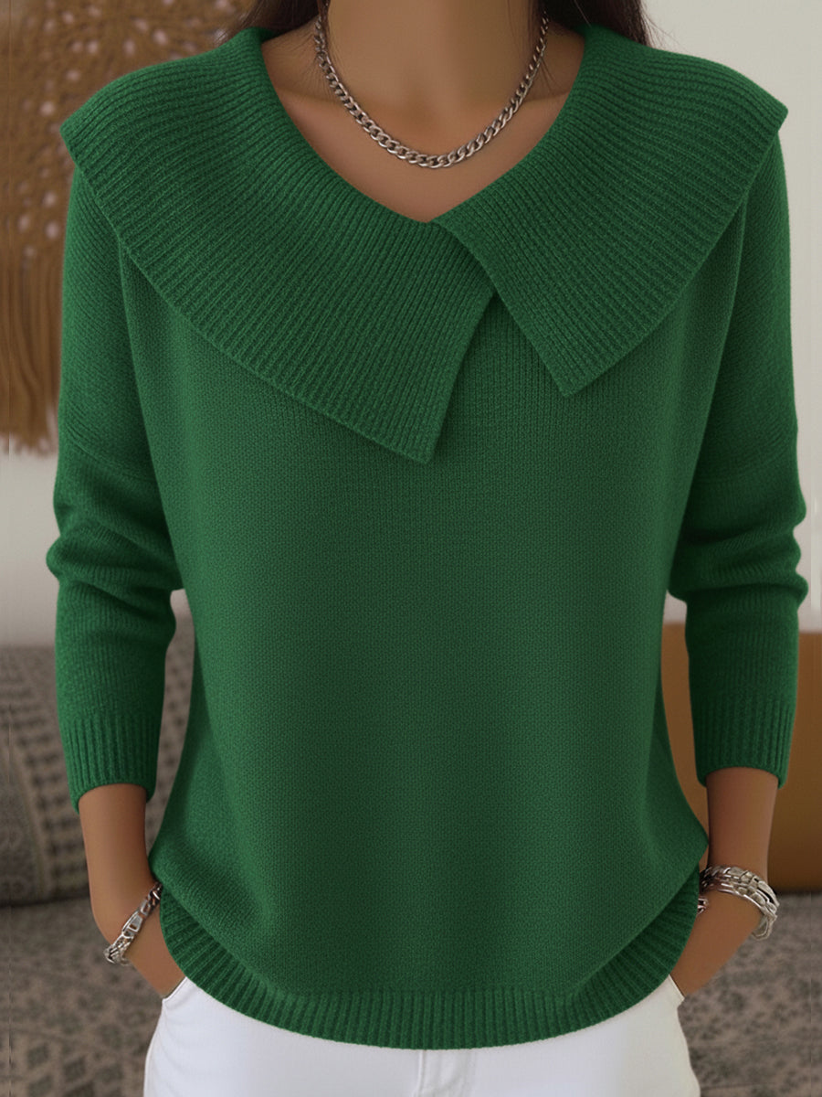 Verolyn wide roll neck jumper in green