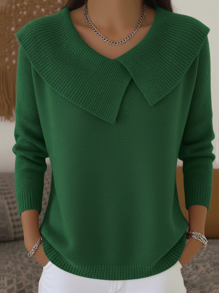 Verolyn wide roll neck jumper in green