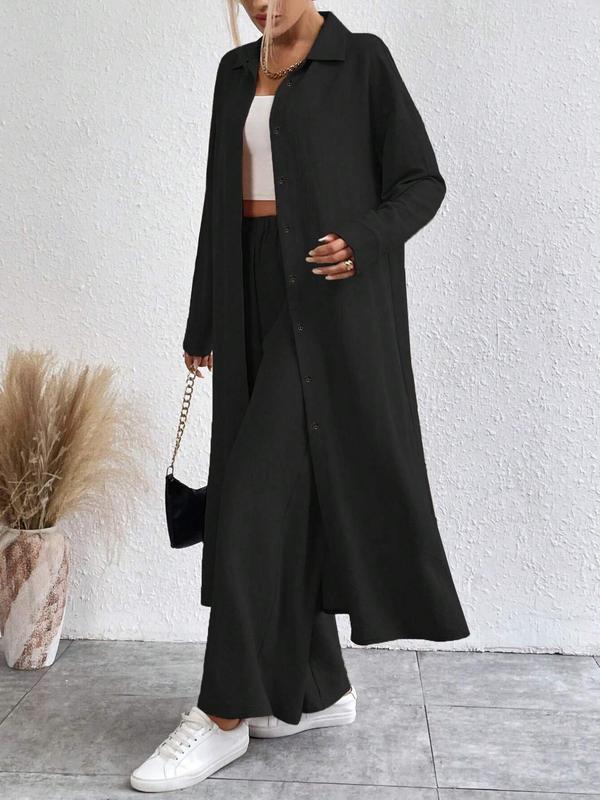 Wide Leg Lounge Set in Black — VerolynBoutique