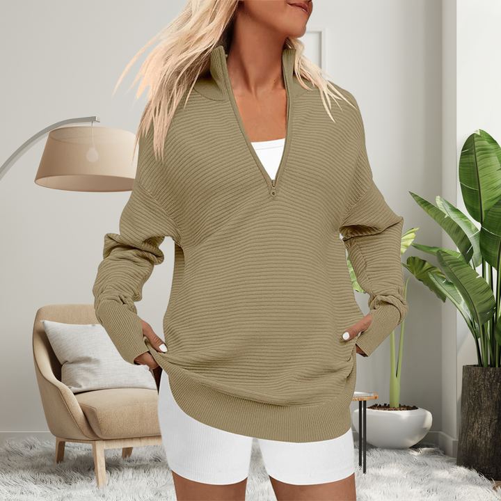 Verolyn - Quarter Zip Collared Pullover