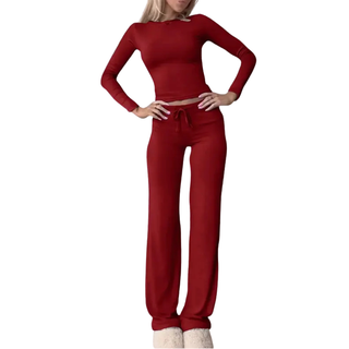 Verolyn - Slim Crop Tee Trouser Set