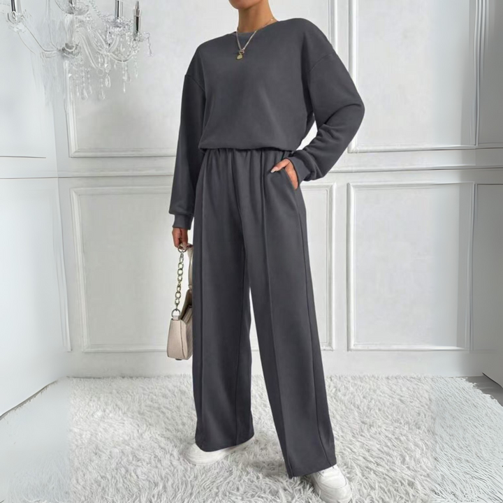 Verolyn - Sweatshirt High Waist Trouser Set