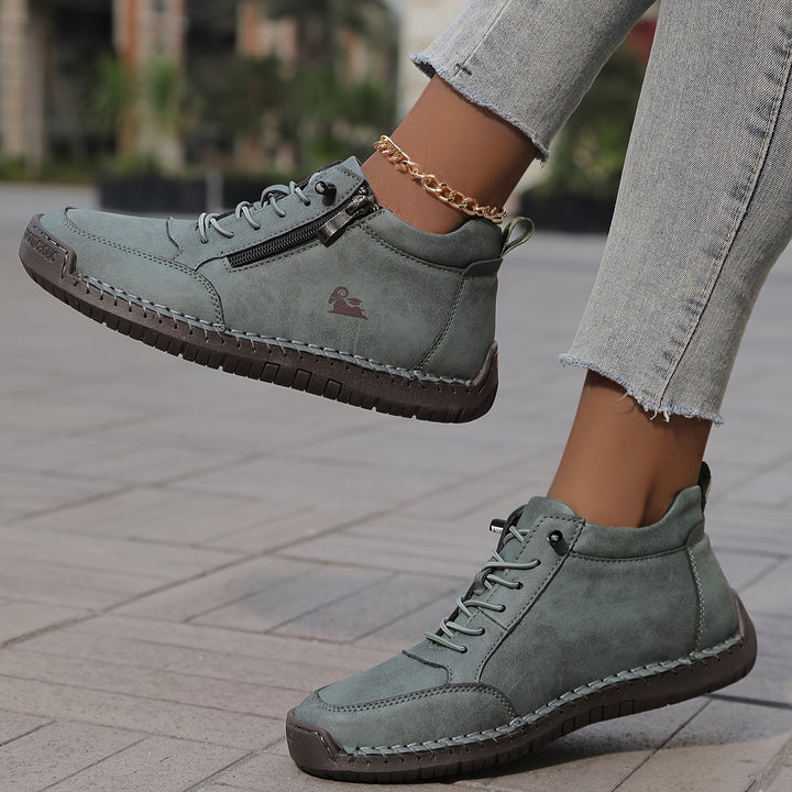 Wide-Toe Comfort Sneakers in Green — VerolynBoutique