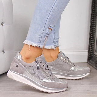 Verolyn easy zip comfort shoes in grey