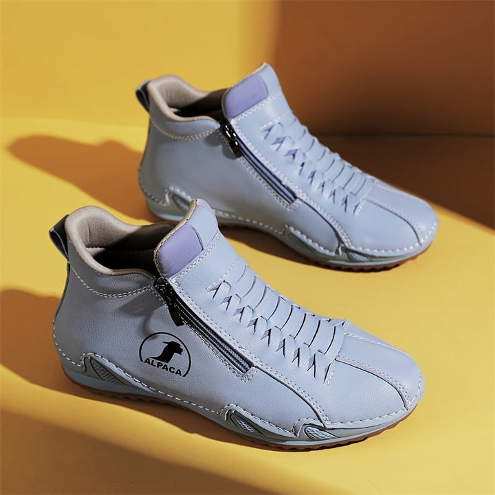 Water-Resistant Side-Zip Comfort Shoes in Blue — VerolynBoutique