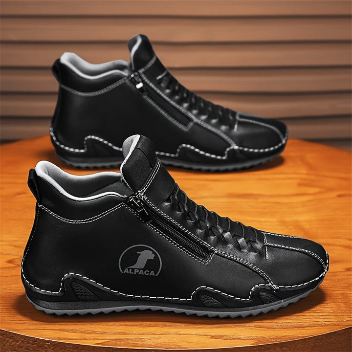 Water-Resistant Side-Zip Comfort Shoes in Black — VerolynBoutique