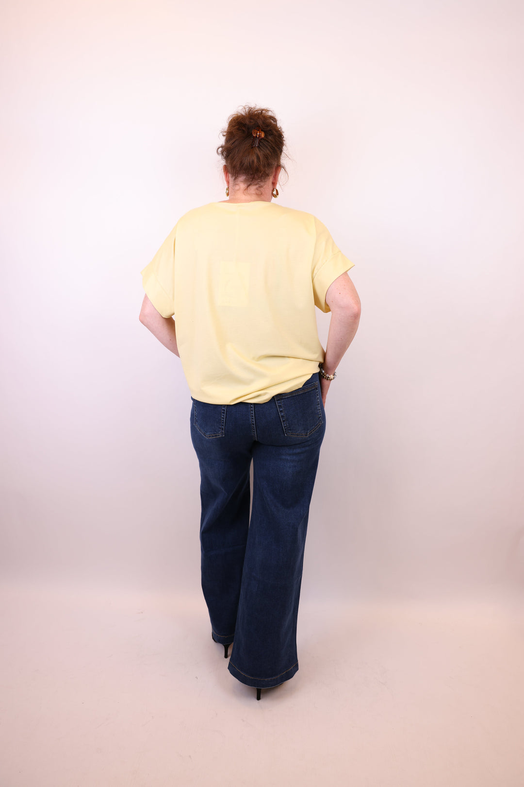 Drawstring Wide Leg Jeans in Blue — VerolynBoutique