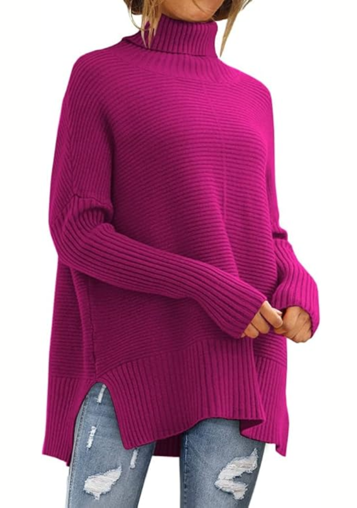 Soft Turtleneck Jumper in Pink — VerolynBoutique