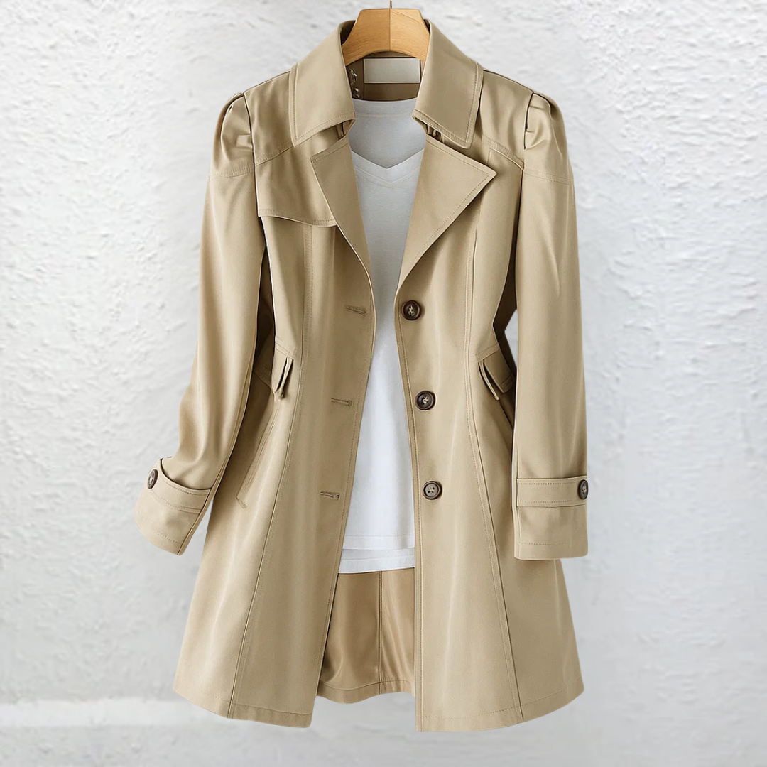 Belted Vintage Trench Coat in Beige — VerolynBoutique