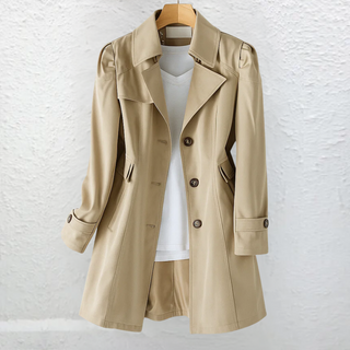 Belted Vintage Trench Coat in Beige — VerolynBoutique