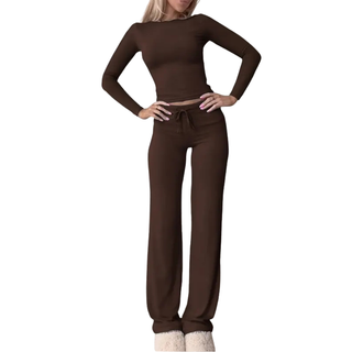 Verolyn - Slim Crop Tee Trouser Set