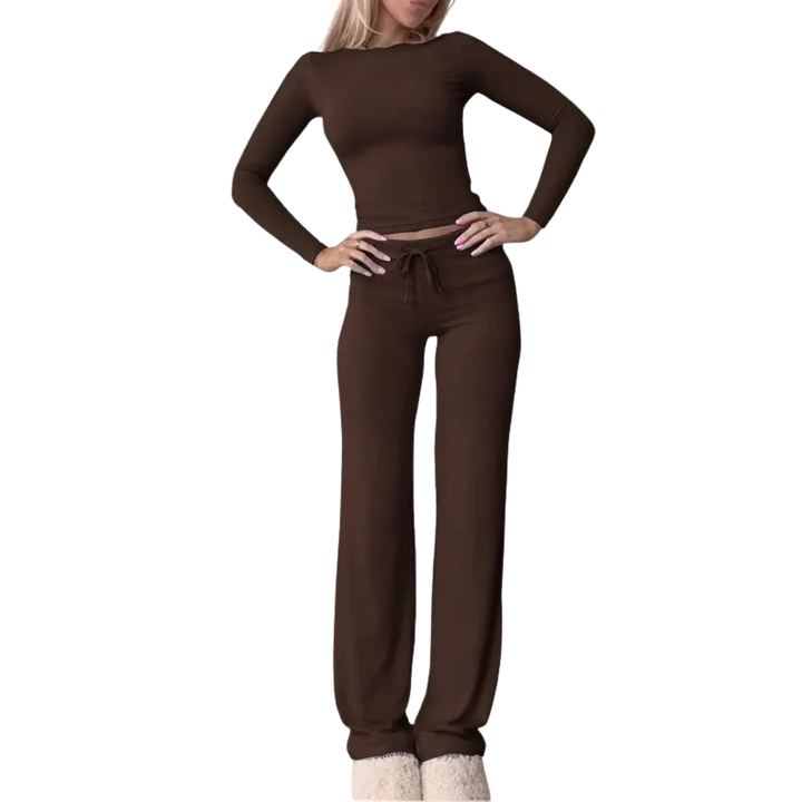 Verolyn - Slim Crop Tee Trouser Set
