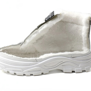 Plush-Lined High-Top Trainer Boots in Khaki — VerolynBoutique