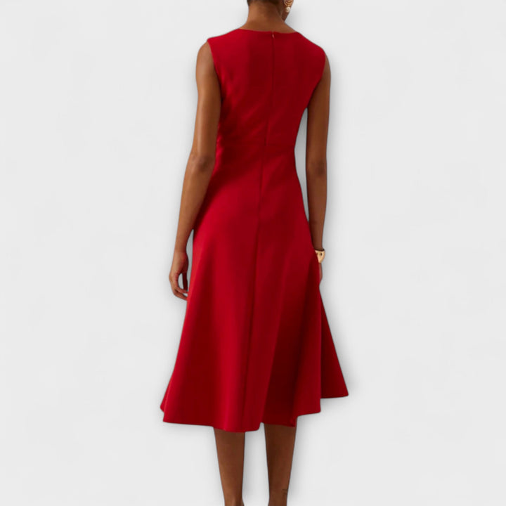 Verolyn - Pleated Wrap Midi Dress