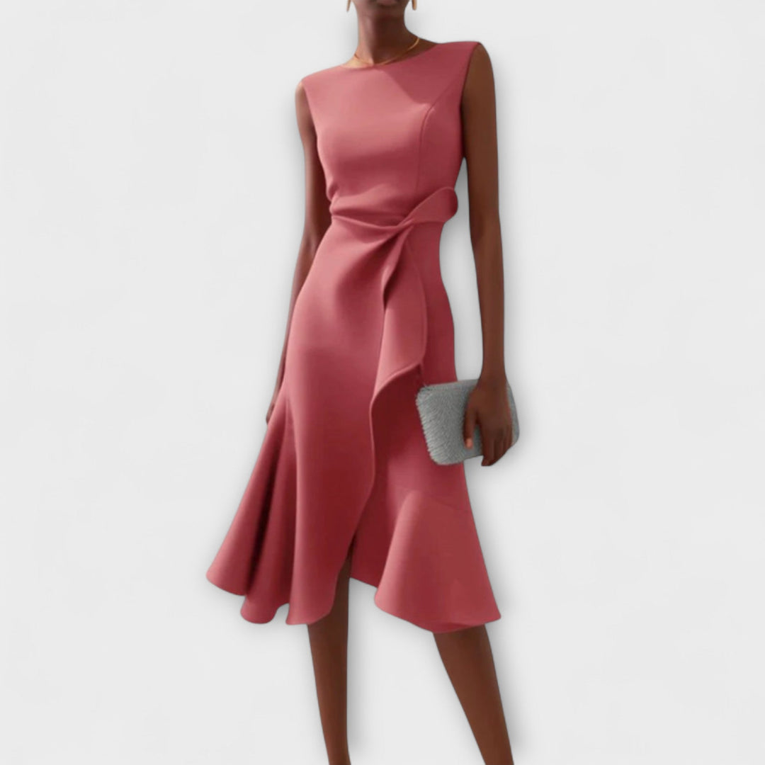 Verolyn - Pleated Wrap Midi Dress