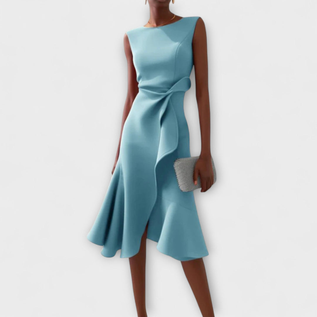 Verolyn - Pleated Wrap Midi Dress